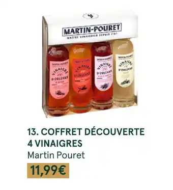 Monoprix Martin pouret coffret découverte 4 vinaigres offre