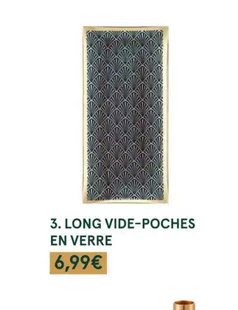 Monoprix Long vide-poches en verre offre