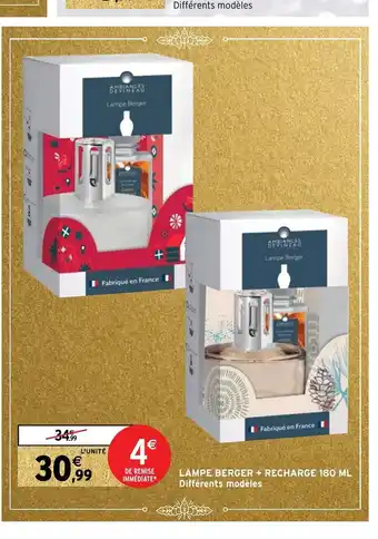 Intermarché Hyper Lampe Berger + Recharge 180 ML Differents Modeles offre