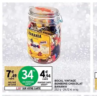 Intermarché Hyper Bocal Vintage Bonbons Chocolat Banania offre