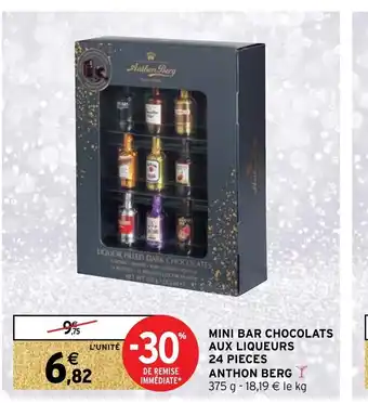 Intermarché Hyper Mini Bar Chocolats Aux Liqueurs 24 Pieces Anthon Berg offre
