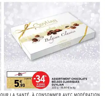 Intermarché Hyper Assortiment Chocolats Belges Classiques Guylian offre