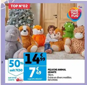 Auchan Peluche animal geante offre