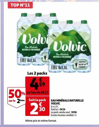 Auchan Eau minerale naturelle volvic offre