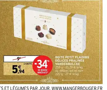 Boite Petit Plaisirs Delices Pralines Vadenbulcke