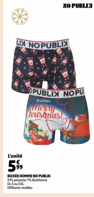 Auchan Boxer homme no publik offre