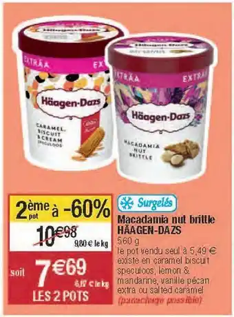 Migros Glace haagen dazs offre