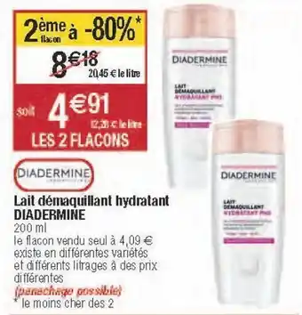 Migros Lait hydratant diadermine offre