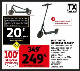Auchan Trottinette électrique tx as 03(1) offre