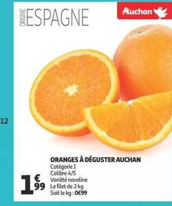 Auchan Oranges à déguster auchan offre