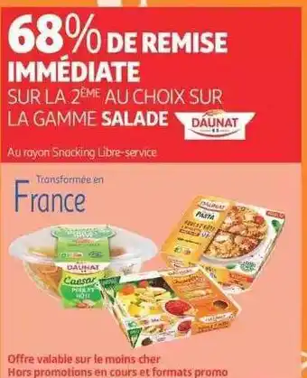 Auchan La gamme salade daunat offre