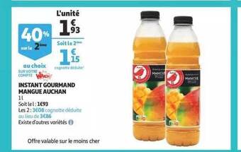 Auchan Instant gourmand mangue auchan offre