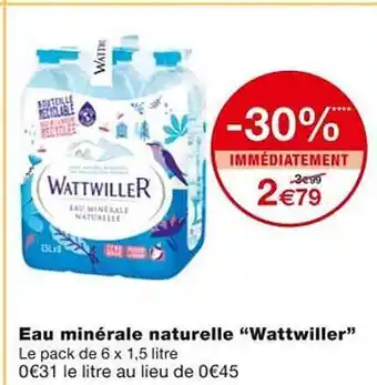Monoprix Eau minérale naturelle offre