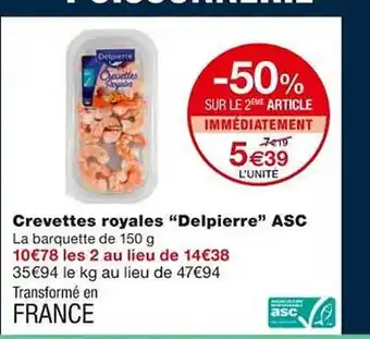 Monoprix Crevettes royales offre