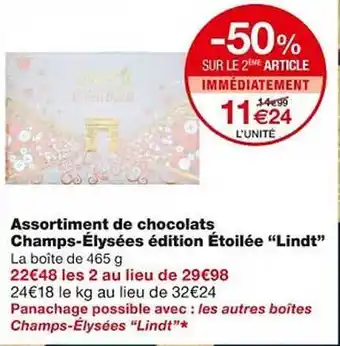 Monoprix Assortiment de chocolats champs-élysées édition étoilée offre