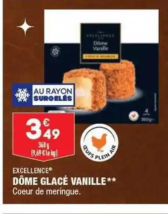 ALDI Excellence dôme glacé vanille offre