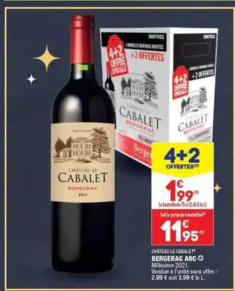 ALDI Château le cabalet bergerac aoc offre