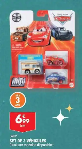 ALDI Cars set de 3 véhicules offre