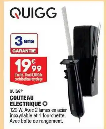 ALDI Quigg couteau électrique offre