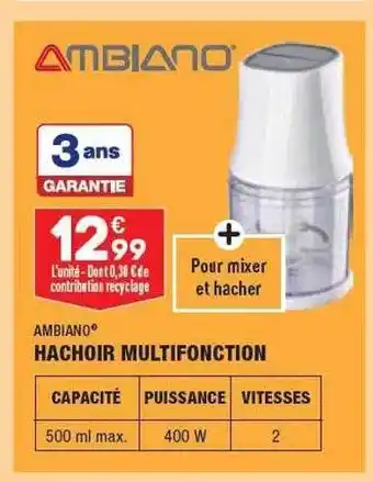 ALDI Ambiano hachoir multifonction offre