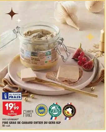 ALDI Pays gourmand foie gras de canard entier du gers igp offre