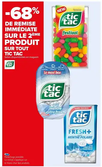 Carrefour Market Sur Tout Tic Tac offre
