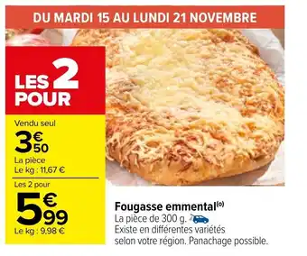 Carrefour Market Fougasse Emmental offre