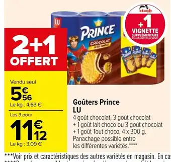 Carrefour Market Goûters Prince LU offre