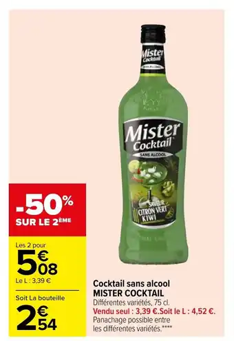 Carrefour Market Cocktail Sans Alcool Mister Cocktail offre