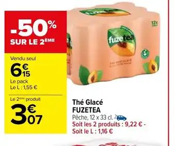 Carrefour Market Thé Glacé Fuzeta offre
