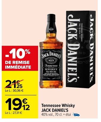 Carrefour Market Tennessee Whisky Jack Daniel's offre