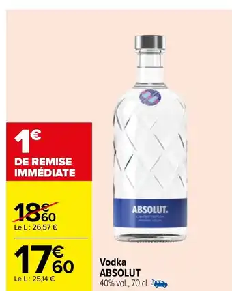 Carrefour Market Vodka Absolut offre