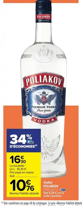 Carrefour Market Vodka Poliakov offre