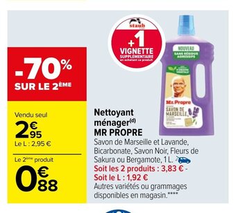 Carrefour Market Nettoyant Menager Mr Propre offre