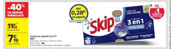 Carrefour Market Lessive En Capsules 3 En 1 Skip offre