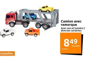 Action Camion Avec Remorque offre
