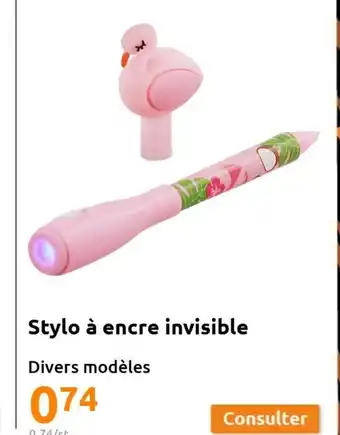 Action Stylo à Encre Invisible offre