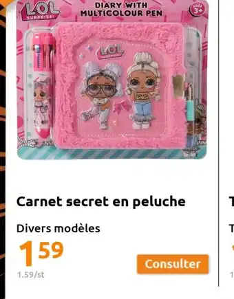 Carnet Secret En Peluche