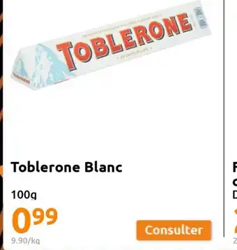 Action Toblerone Blanc offre