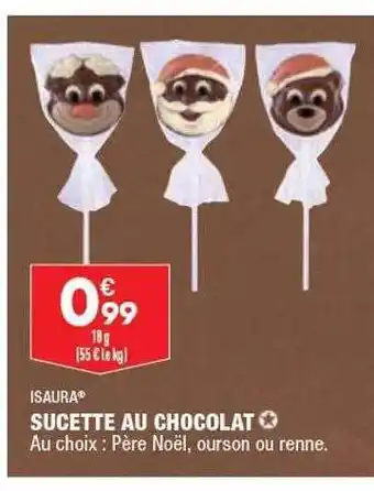 ALDI Isaura sucette au chocolat offre
