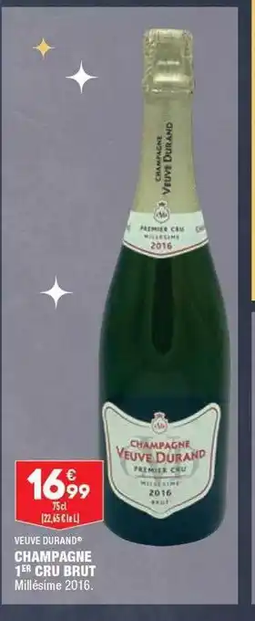 ALDI Veuve durand champagne 1er cru brut offre