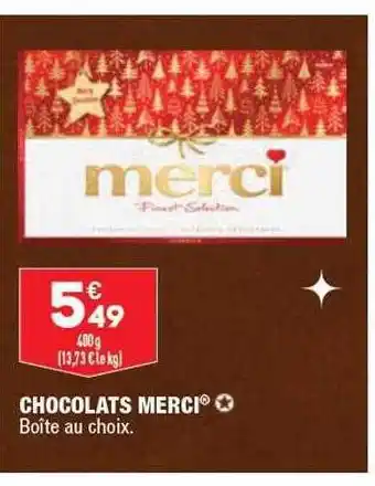 ALDI Chocolats merci offre