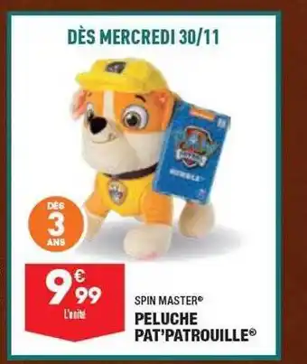 ALDI Spin master peluche pat'patrouille offre