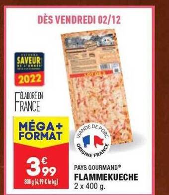 ALDI Pays gourmand flammekueche offre