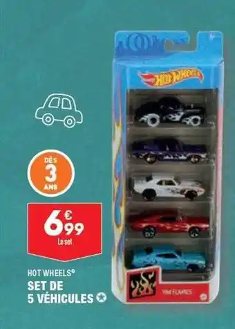 Hot wheels set de 5 véhicules