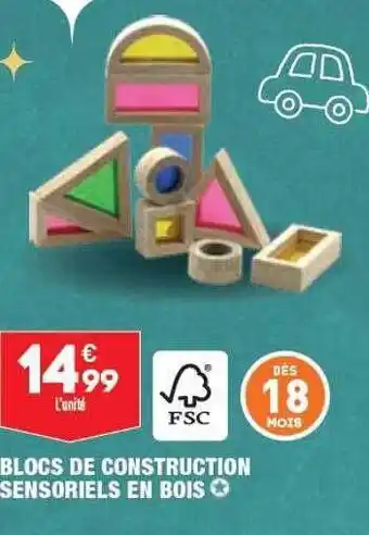 ALDI Blocs de construction sensoriels en bois offre