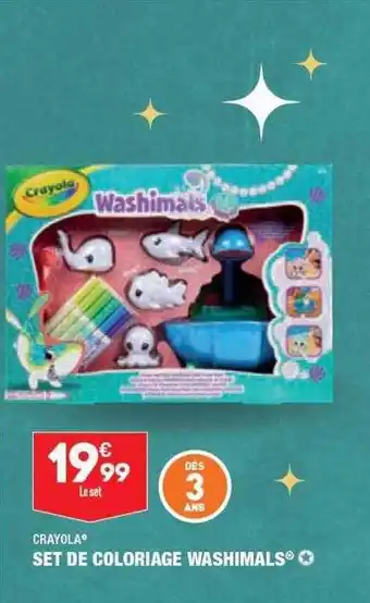ALDI Crayola set de coloriage washimals offre