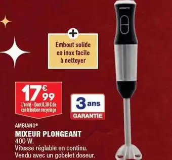 ALDI Ambiano mixeur plongeant offre