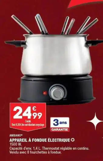 ALDI Ambiano appareil à fondue électrique offre