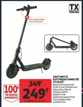 Auchan Trottinette électrique connectée txas03 offre